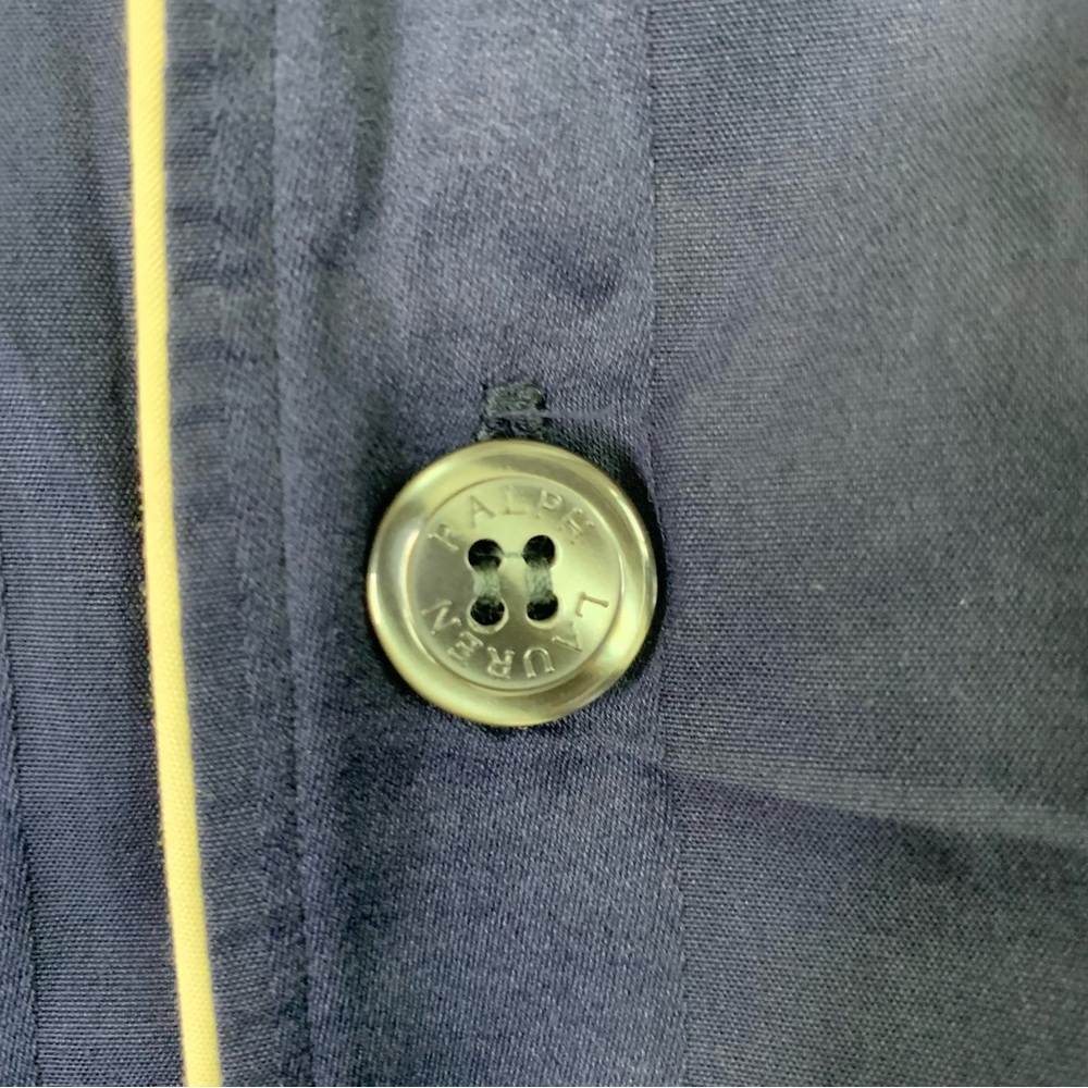 Polo Ralph Lauren Mens blue crest button down long sleeve pajama shirt L NWT - Picture 4 of 10